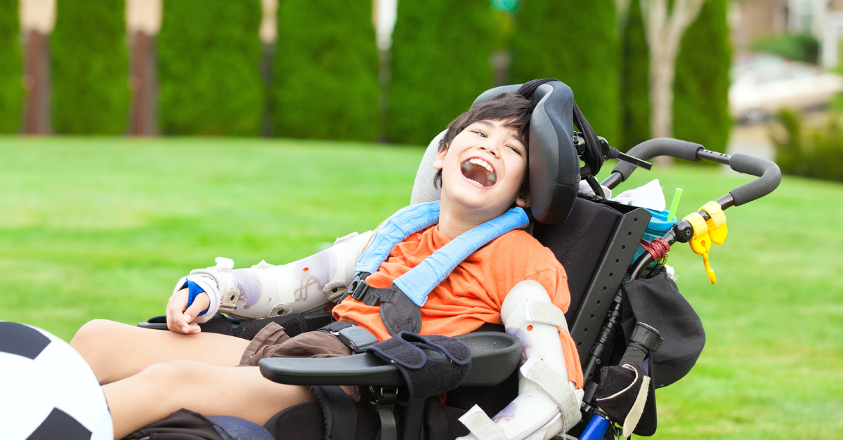 child in wheelchair